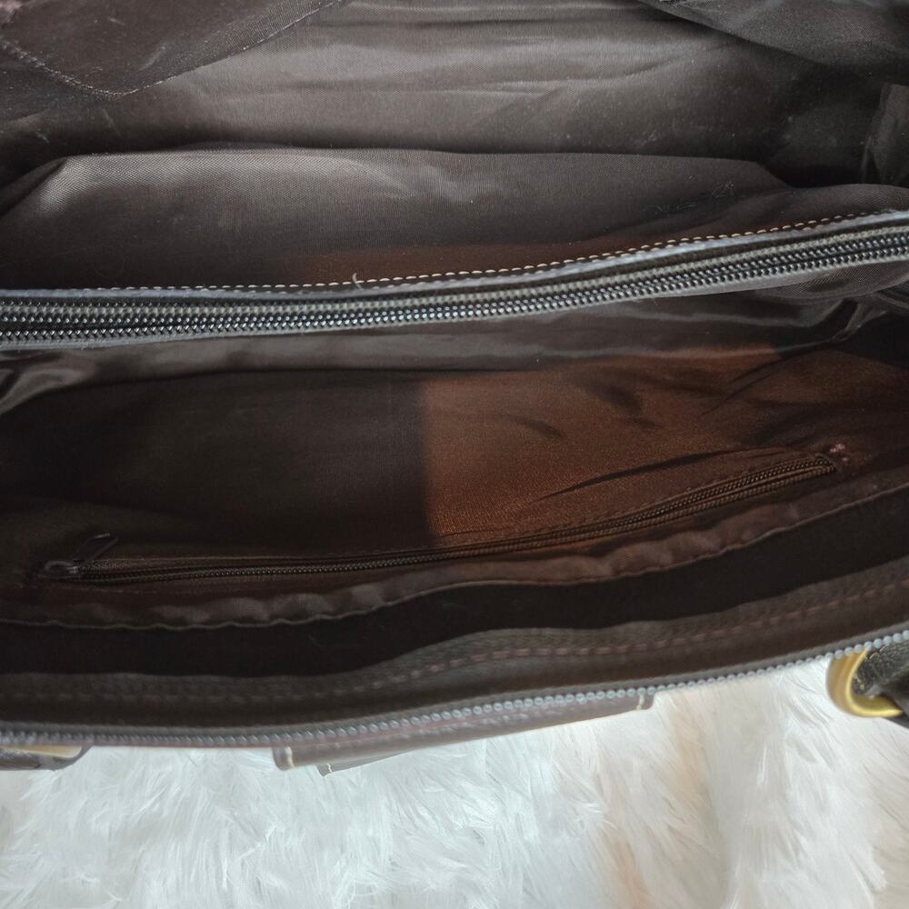 Y2K Purse Bag Brown and Tan Gold Accents NOT A COACH BAG - Picture 9 of 12